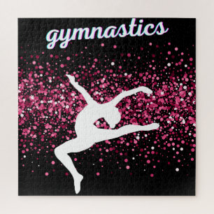 Quebra-cabeça Gymnastics salta como uma relíquia rosa