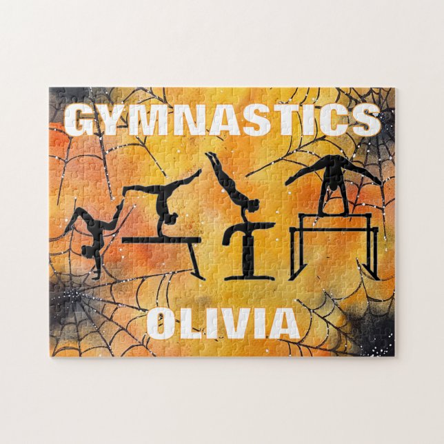 Quebra-cabeça Gymnastics Spooky Spiderweb Halloween (Horizontal)
