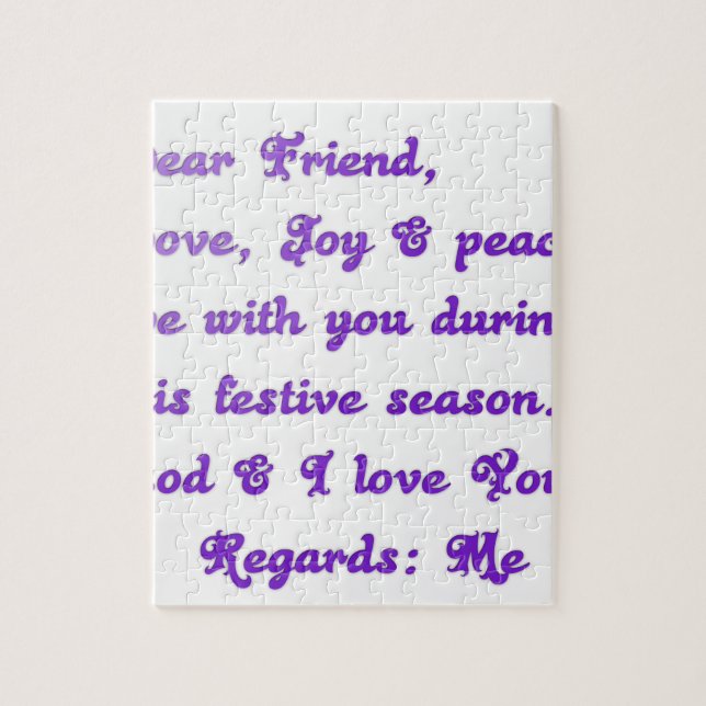 Quebra-cabeça Hakuna Matata Caro Amigo Ame alegria A paz esteja  (Vertical)