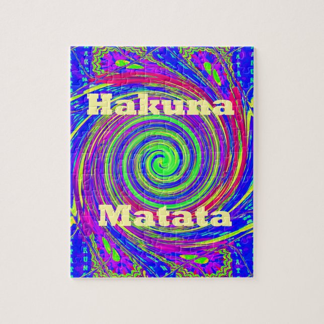 Quebra-cabeça Hakuna Matata – Design Giratório com Cores Vibrant (Vertical)