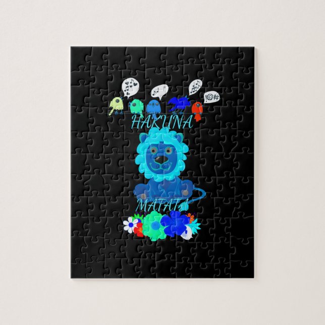 Quebra-cabeça Hakuna Matata Lion Art Impressão (Vertical)