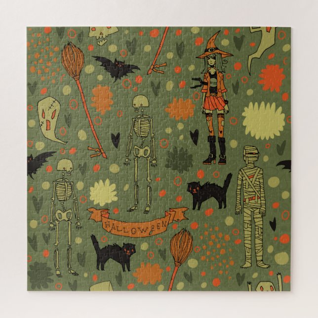 Quebra-cabeça Halloween Haunt: Mistura Vintage Spooky (Vertical)