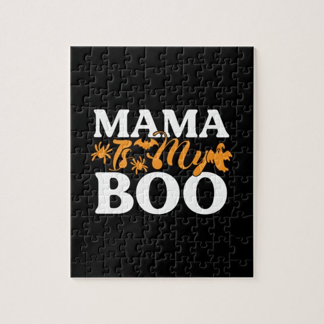 Quebra-cabeça Halloween Mama É Meu Boo Aniversário (Vertical)