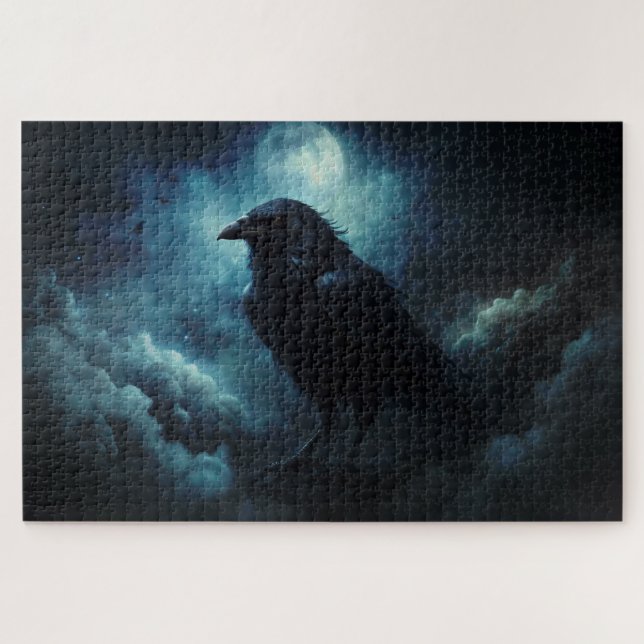 Quebra-cabeça Halloween Moon Spooky Crows (Horizontal)
