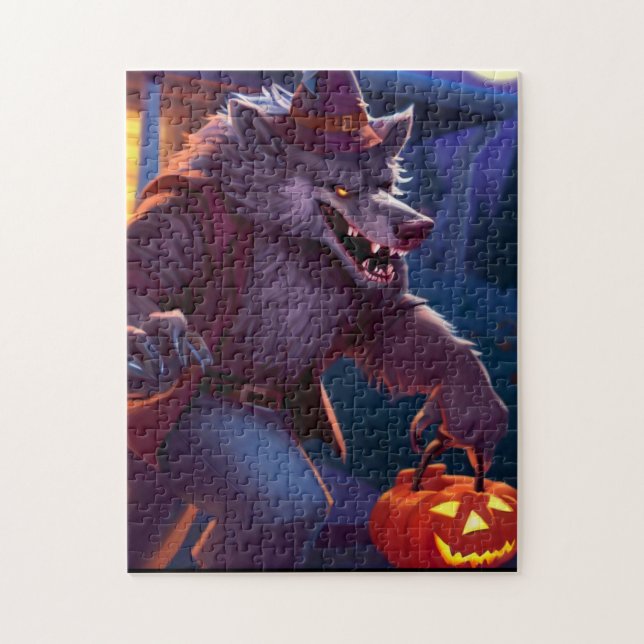 Quebra-cabeça Halloween/werewolf/outono/outono (Vertical)