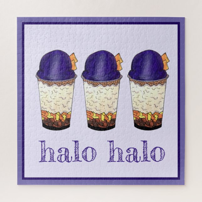 Quebra-cabeça Halo-Halo (Haluhalo) Filipino Havaiano de Gelo (Vertical)