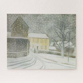 Quebra-cabeça Halstead Road em Snow (por Eric Ravilious)