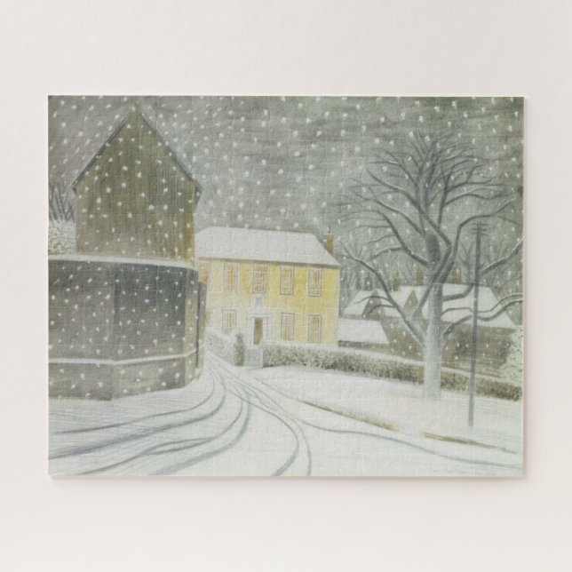 Quebra-cabeça Halstead Road em Snow (por Eric Ravilious) (Horizontal)