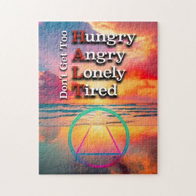 Quebra-cabeça HALT Recovery Slogan Sunrise (Vertical)