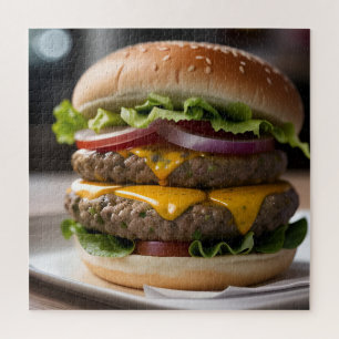 Quebra-cabeça Hamburger com queijo