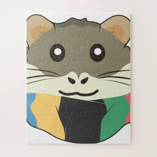 Quebra-cabeça Hamster alegre e alegre