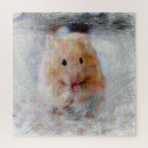 Quebra-cabeça hamster artístico