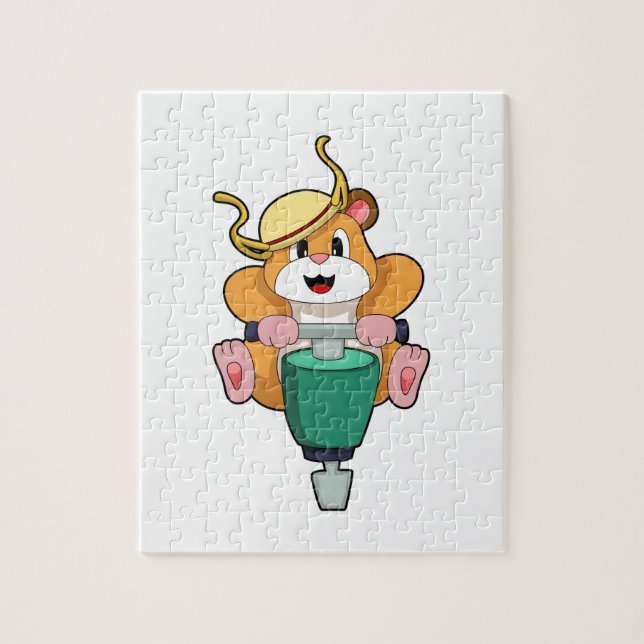 Quebra-cabeça Hamster com Jackhammer (Vertical)