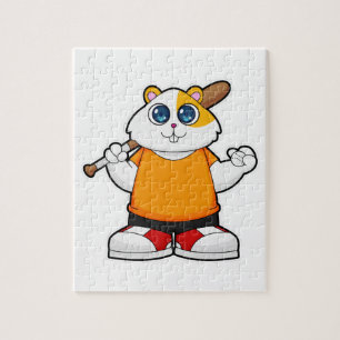 Quebra-cabeça Hamster no Baseball com Baco de Baseball