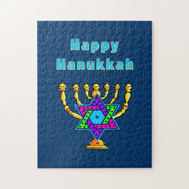 Quebra-cabeça Hanukkah feliz (Vertical)