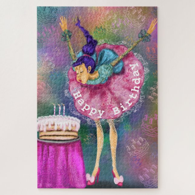 Quebra-cabeça Happy Birthday - Girl Blowing Out Candles - Fun  (Vertical)