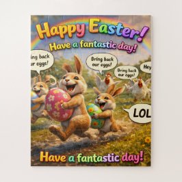 Quebra-cabeça Happy Easter bunny egg heist jigsaw puzzle whimsic
