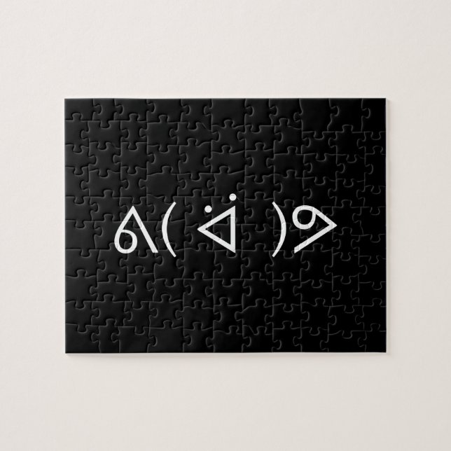 Quebra-cabeça Happy Gary ᕕ( ᐛ )ᕗ Memória Emoticon Emoji Texto Ar (Horizontal)