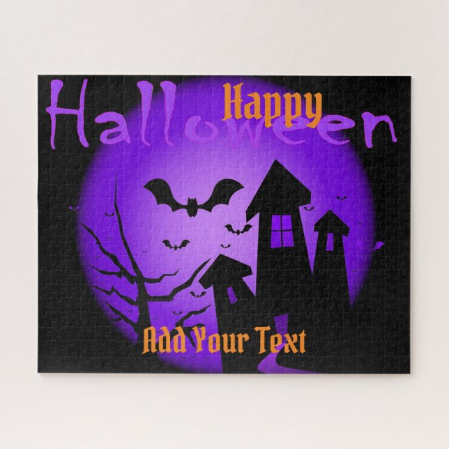 Quebra-cabeça Happy Halloween Bat (Horizontal)