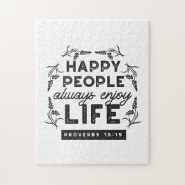 Quebra-cabeça Happy Life with Faith – Proverbs 15:15 Art