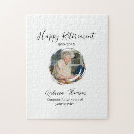 Quebra-cabeça Happy retirement year name circle photo retired