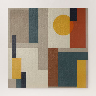 Quebra-cabeça Harmonia Geométrica Abstrata de Meados do Século