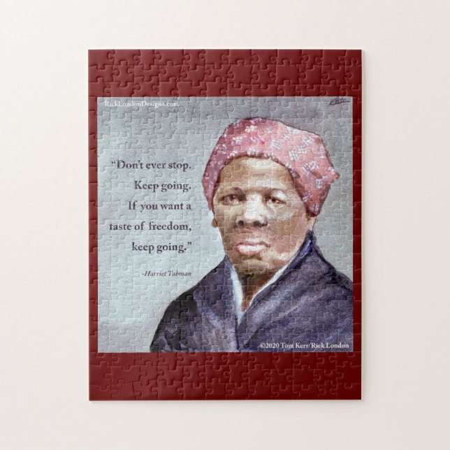 Quebra-cabeça Harriet Tubman & Citação (Vertical)