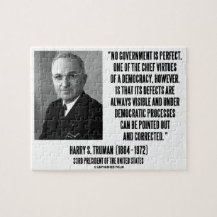 Quebra-cabeça Harry S. Truman nenhum governo é democracia