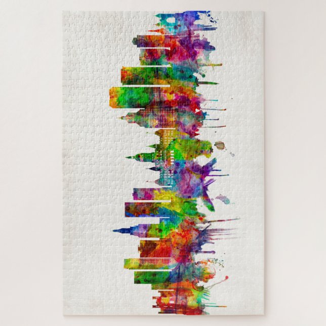 Quebra-cabeça Hartford Connecticut Skyline (Vertical)