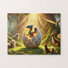 Quebra-cabeça Hatching Dragon Magical Forest Scene