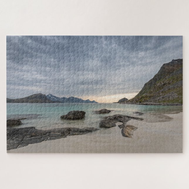 Quebra-cabeça Haukland Beach Lofoten (Horizontal)