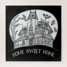 Quebra-cabeça Haunted House and Bats Halloween