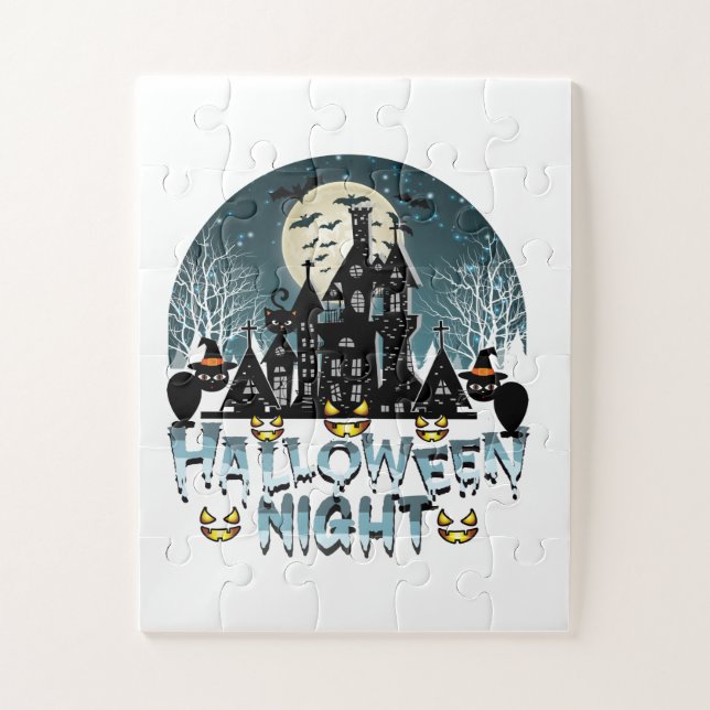 Quebra-cabeça Haunted House, Scary Halloween Night (Vertical)