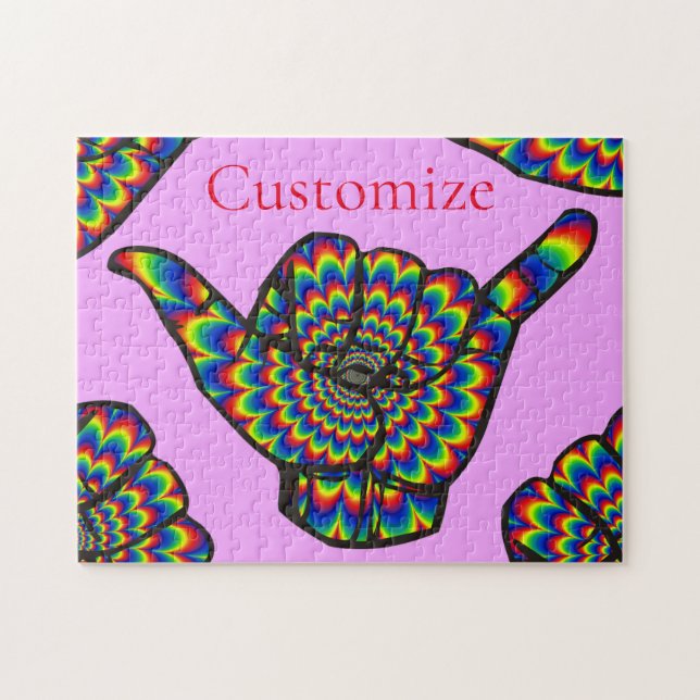 Quebra-cabeça Hawaiian Shaka Psychedelic Thunder_Cove (Horizontal)