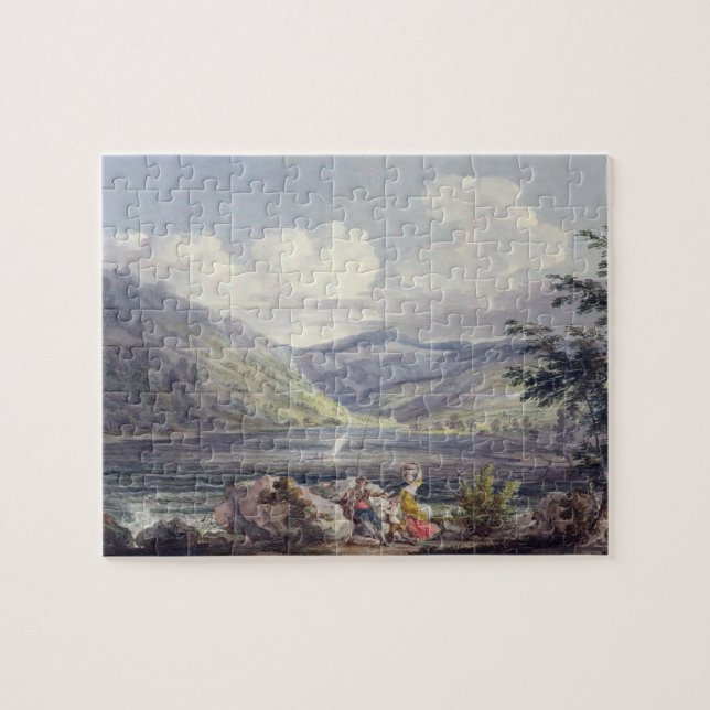 Quebra-cabeça Haweswater, Westmoreland, c.1795 (w/c sobre o (Horizontal)