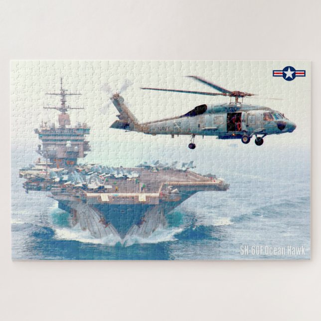 Quebra-cabeça HAWK OCEAN SH-60F (20x30 POLEGADAS) (Horizontal)