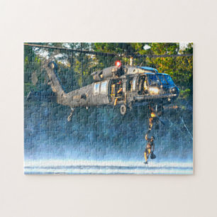 Quebra-cabeça HAWK PRETO MH-60M (11x14 POLEGADAS)