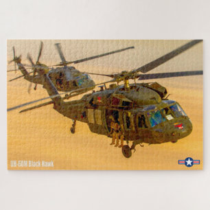 Quebra-cabeça HAWK PRETO UH-60M (20x30 POLEGADAS)