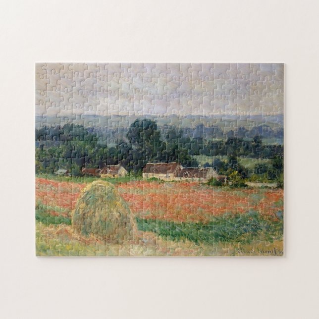 Quebra-cabeça Haystack em Giverny Monet Fine Art (Horizontal)
