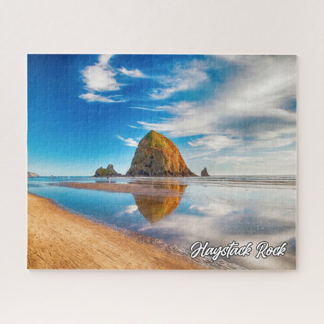 Quebra-cabeça Haystack Rock, Cannon Beach, Oregon, EUA (Horizontal)