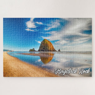 Quebra-cabeça Haystack Rock, Cannon Beach, Oregon, EUA