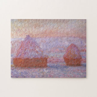 Quebra-cabeça Haystacks Giverny Morning Effect Monet Fine Art