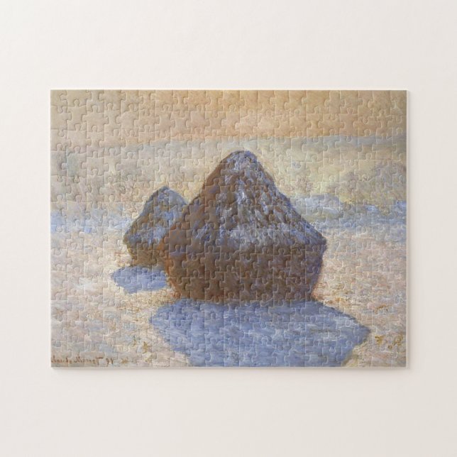 Quebra-cabeça Haystacks Snow Effect Monet Fine Art (Horizontal)