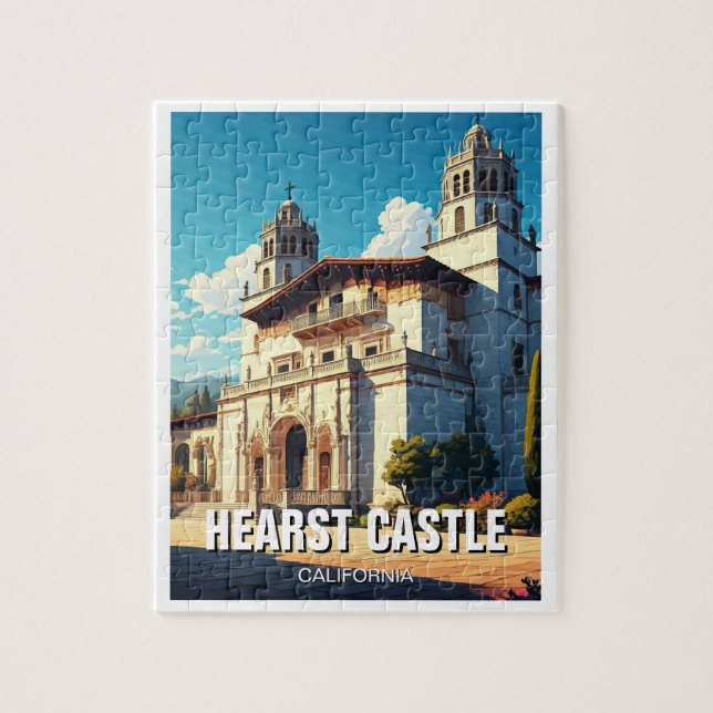 Quebra-cabeça Hearst Castle San Simeon Califórnia Costa Central (Vertical)