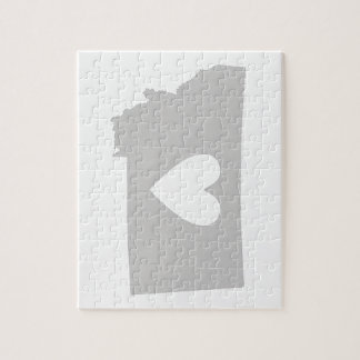 Quebra-cabeça Heart Montana Gray Silhouette with Heart Montanan