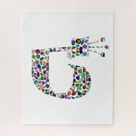 Quebra-cabeça Hebraico - Letra 'TET' feita com Ouros