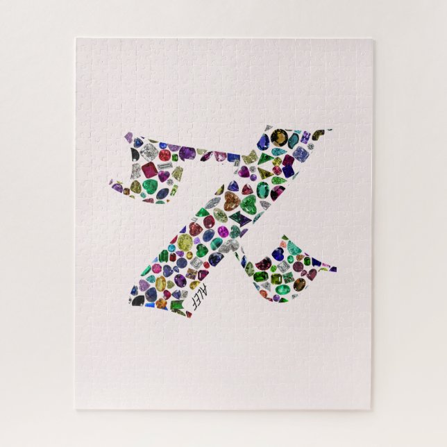 Quebra-cabeça Hebrew Letter ALEF made with Gemstones (Vertical)