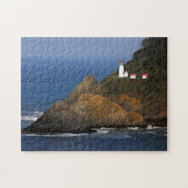 Quebra-cabeça Heceta Head Lighthouse, Cape Creek, Oregon, EUA (Horizontal)