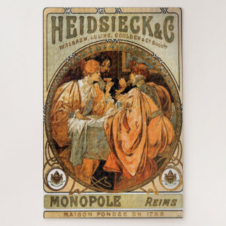 Quebra-cabeça Heidsieck & Co., por Alphonse Mucha