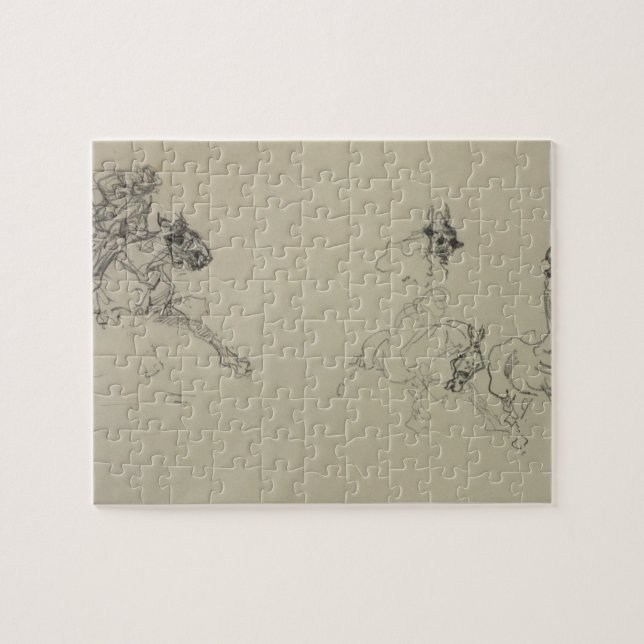 Quebra-cabeça Henri de Toulouse-Lautrec | Etude de Chevaux (rect (Horizontal)